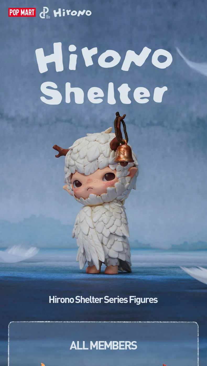 POP MART Hirono Shelter Series Mystery Box 1PC/12PCS POPMART Blind Box Action Figure Cute Toy