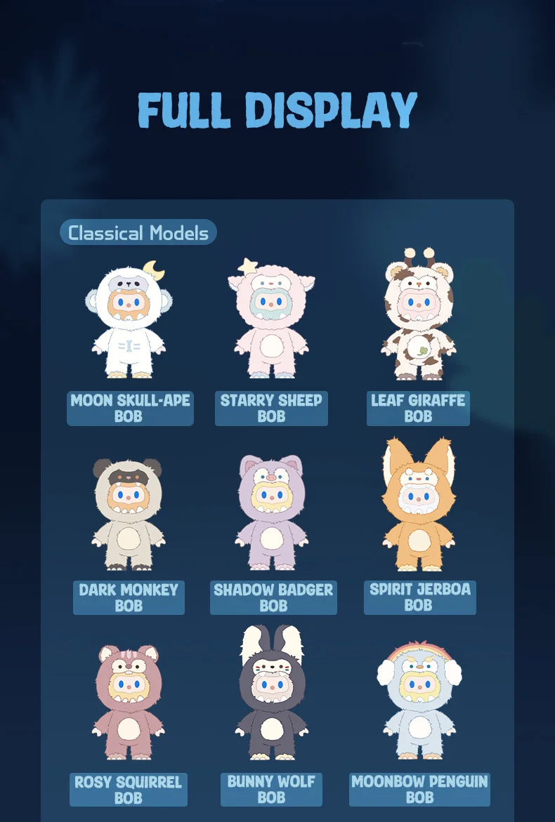 Finding Unicorn Farmer Bob Ani-Night Monster Blind Box Full Series Display