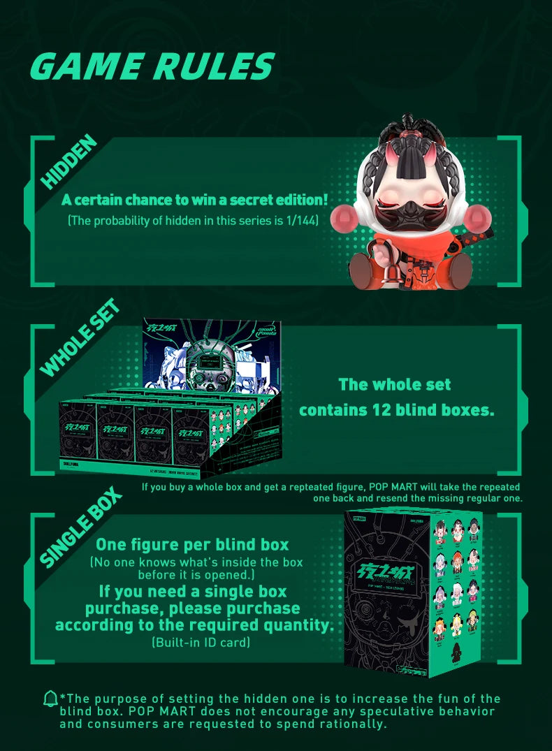 POP MART SKULLPANDA City of Night Series Blind Box Figures (Pre-Order)