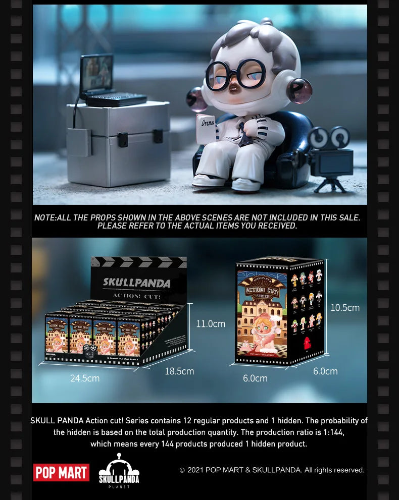 POP MART SKULLPANDA Action Cut! Series Blind Box Figures (Pre-Order)