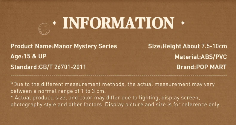 POP MART Manor Mystery Series Blind Box Figures