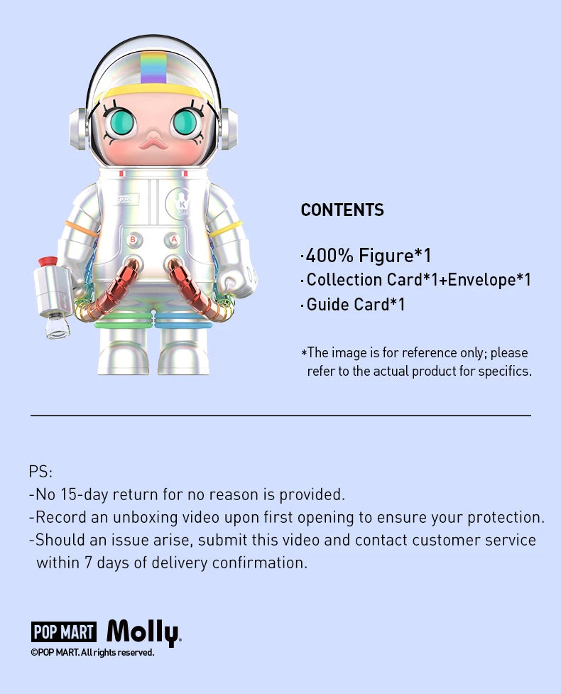 POP MART MEGA SPACE MOLLY 400% Rainbow 2.0 Limited Edition