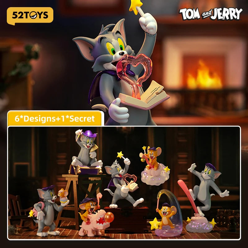 52TOYS Blind Box Tom and Jerry Fantasy Magic, 1PC Action Figure Collectible Toy Desktop Decoration