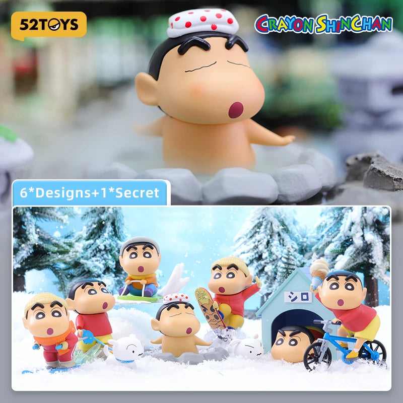 52TOYS 52TOYS Crayon Shinchan Daily Life Series 2 Blind Box Mystery Anime Figure blind box vinyl figure, sealed mystery packa