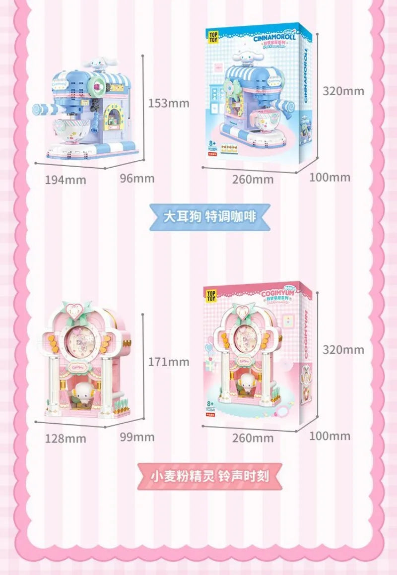 TOPTOY Sanrio Kuromi & My Melody Powder Dream Home Micro Building Blocks