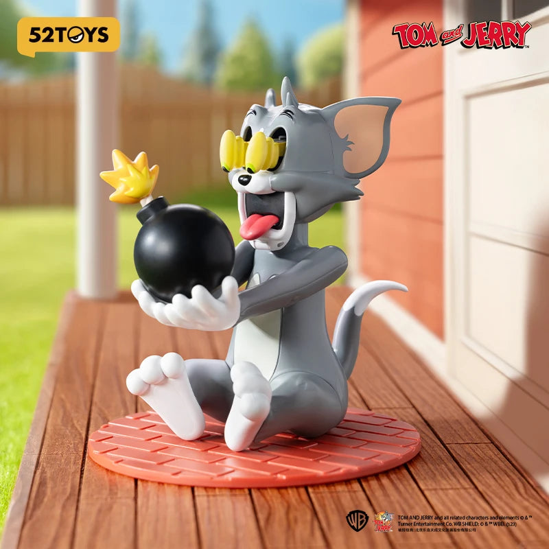 52TOYS Blind Box Tom and Jerry Poor Tom Series, cute Figures, Desktop Decoration, Collectible Toy, Anime Merch
