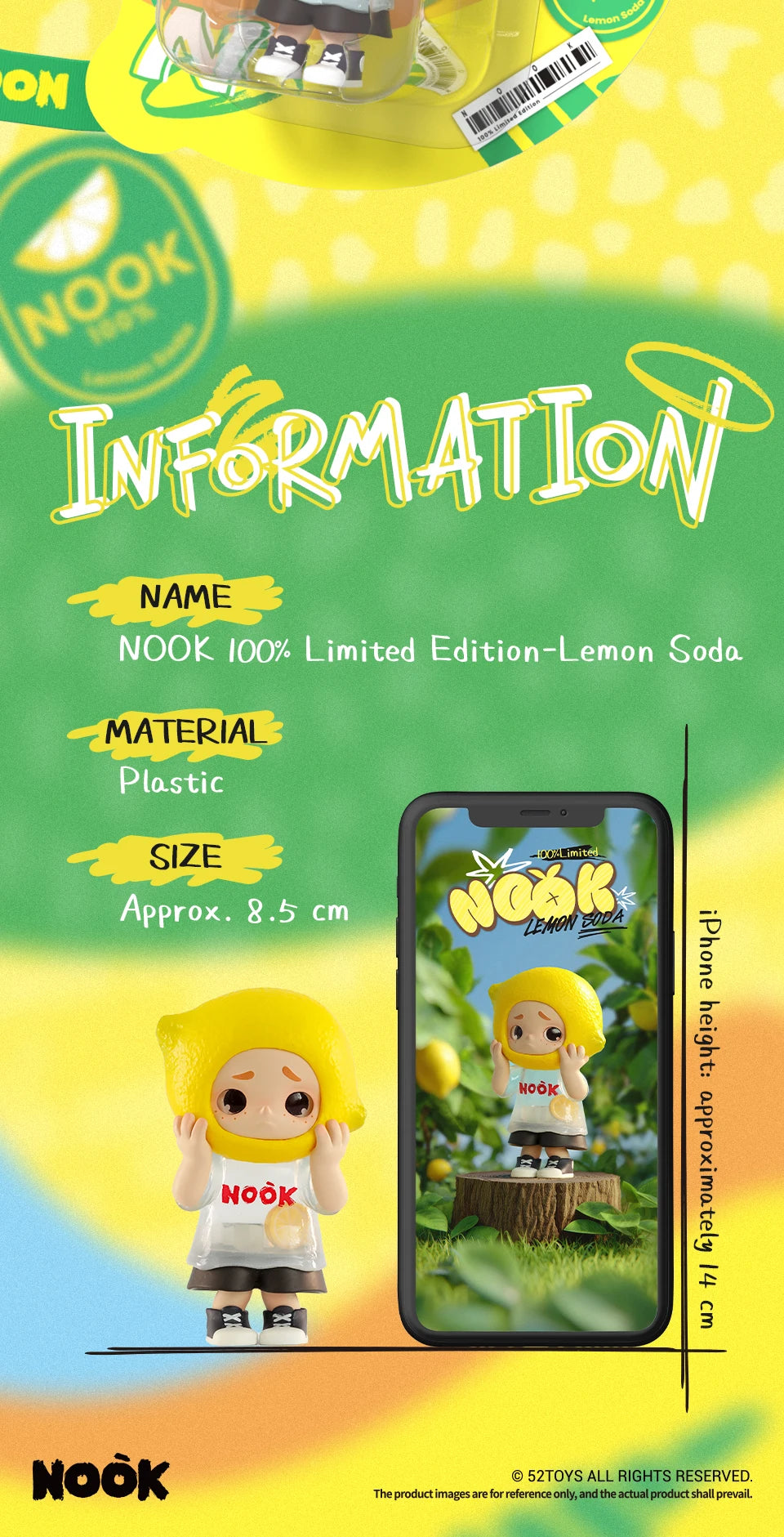 52TOYS NOOK Lemon Soda Limited Edition Collectible Figure – 8.5cm