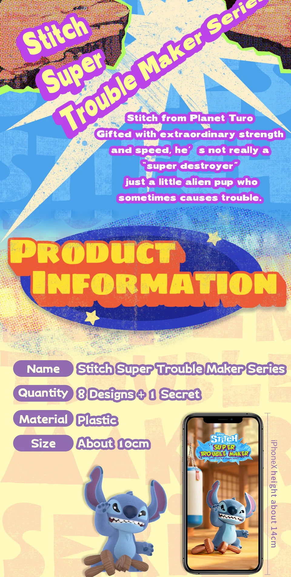 52TOYS Disney Stitch Super Trouble Maker Blind Box Figures