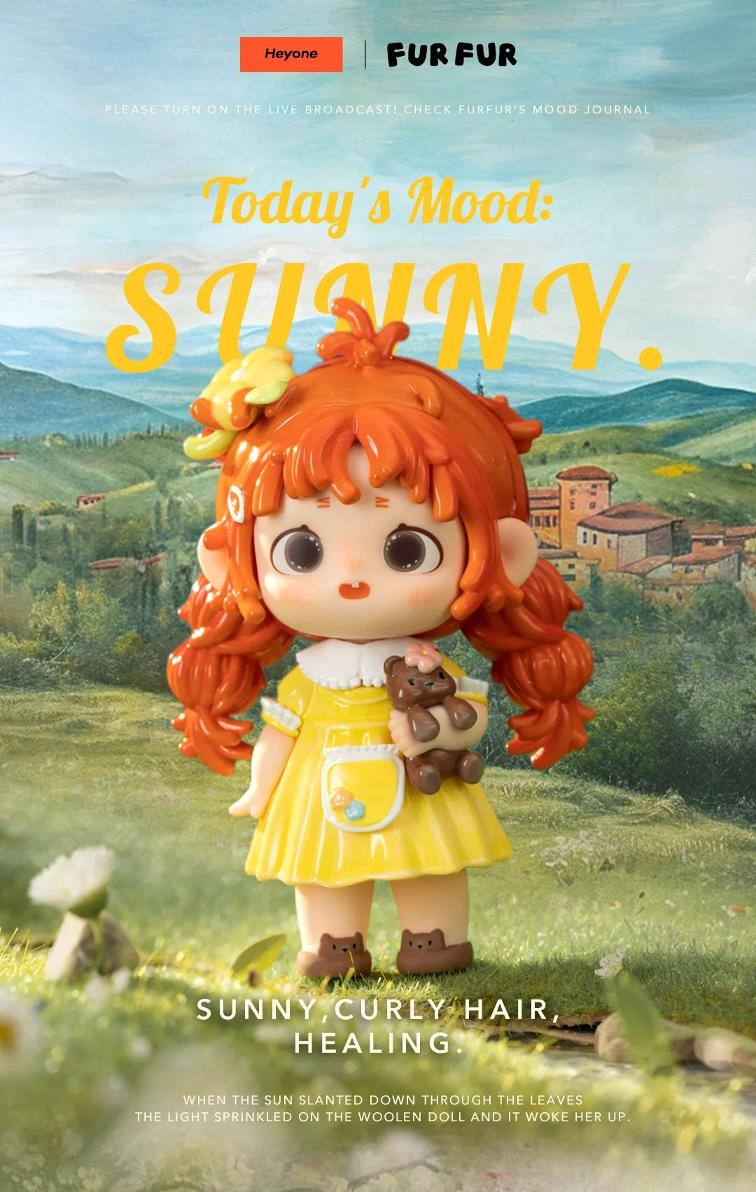 Heyone Fur Fur Today Mood Sunny Series Blind Box Collectible Figures