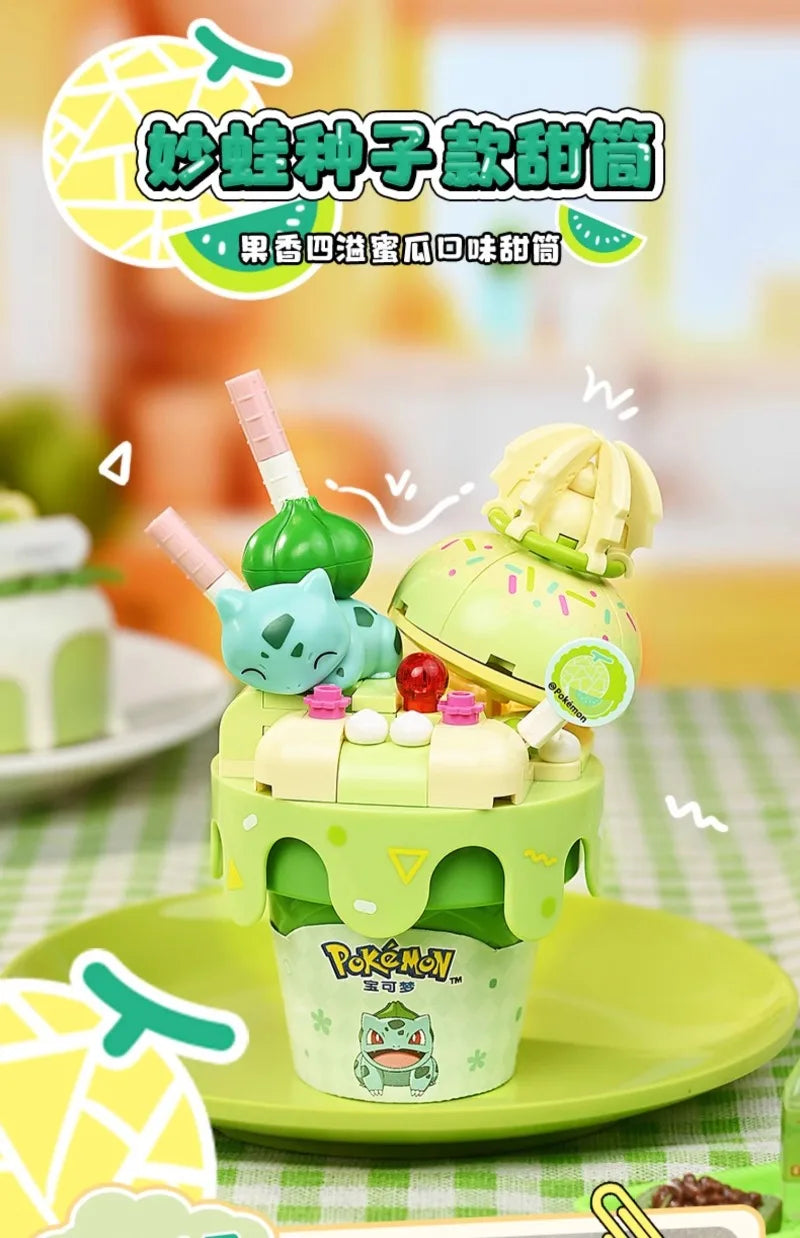 KEEPPLEY Pokémon Ice-Cream Cone Series Building Blocks Pikachu Eevee Squirtle