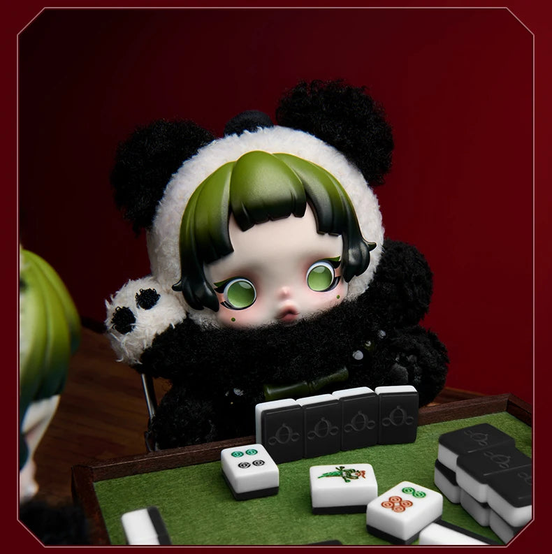 POP MART Skullpanda Combo – Lazy Panda Plush Pendant + Mirage Blind Box