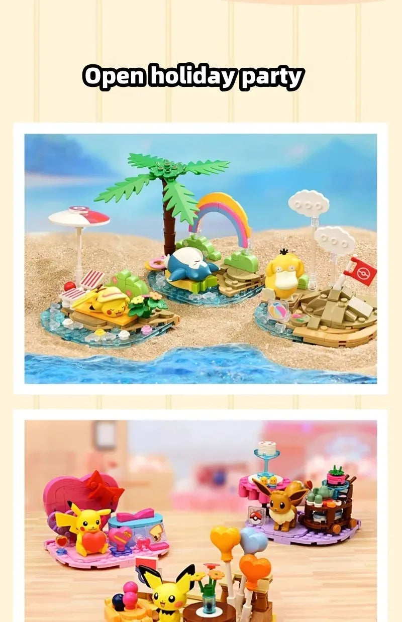KEEPPLEY Pokémon Street Series Building Blocks Pikachu Eevee Psyduck