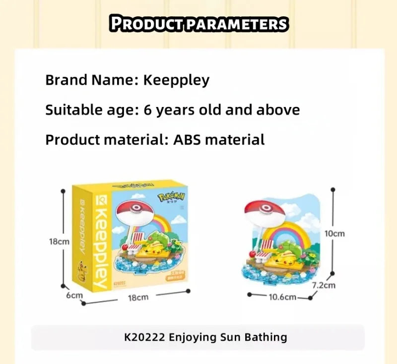 KEEPPLEY Pokémon Street Series Building Blocks Pikachu Eevee Psyduck