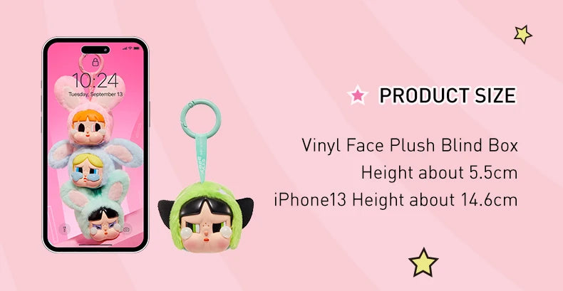 POP MART CRYBABY x Powerpuff Girls Vinyl Face Plush Blind Box