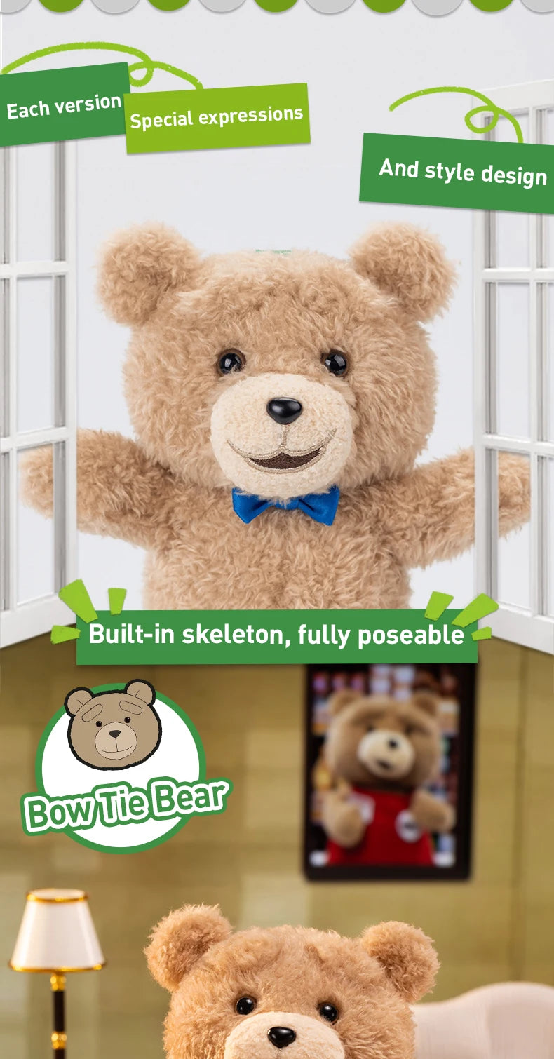 POP MART Ted2 Teddy Bear Action Plush Pendant Blind Box