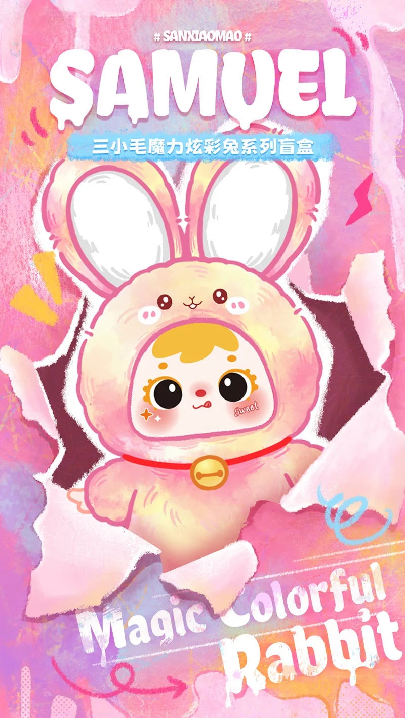 Samuel Magic Colorful Rabbit Plush Blind Box Collectible
