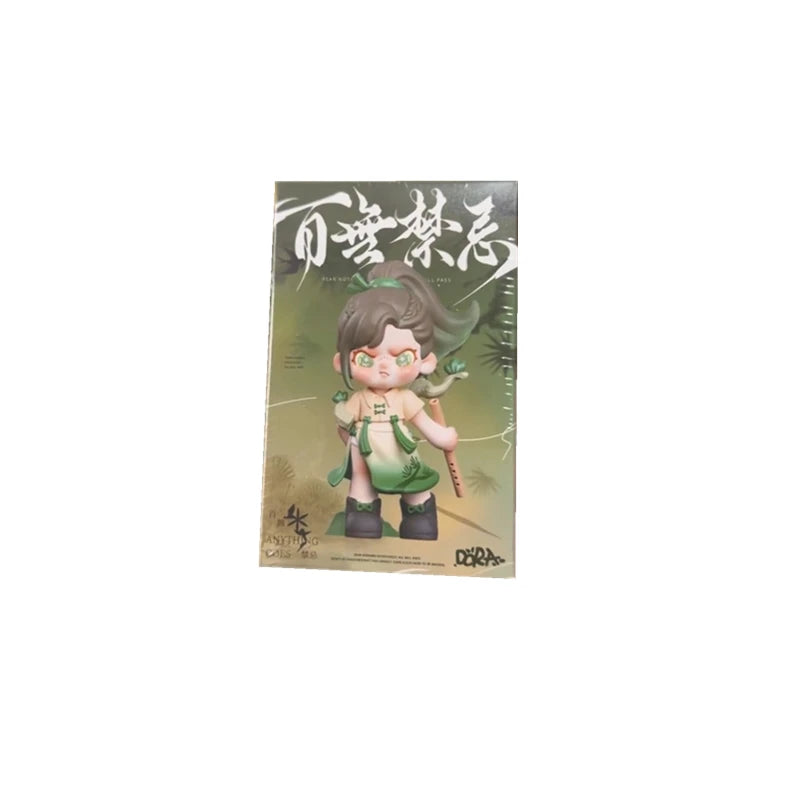 Card with an illustrated character on a white background