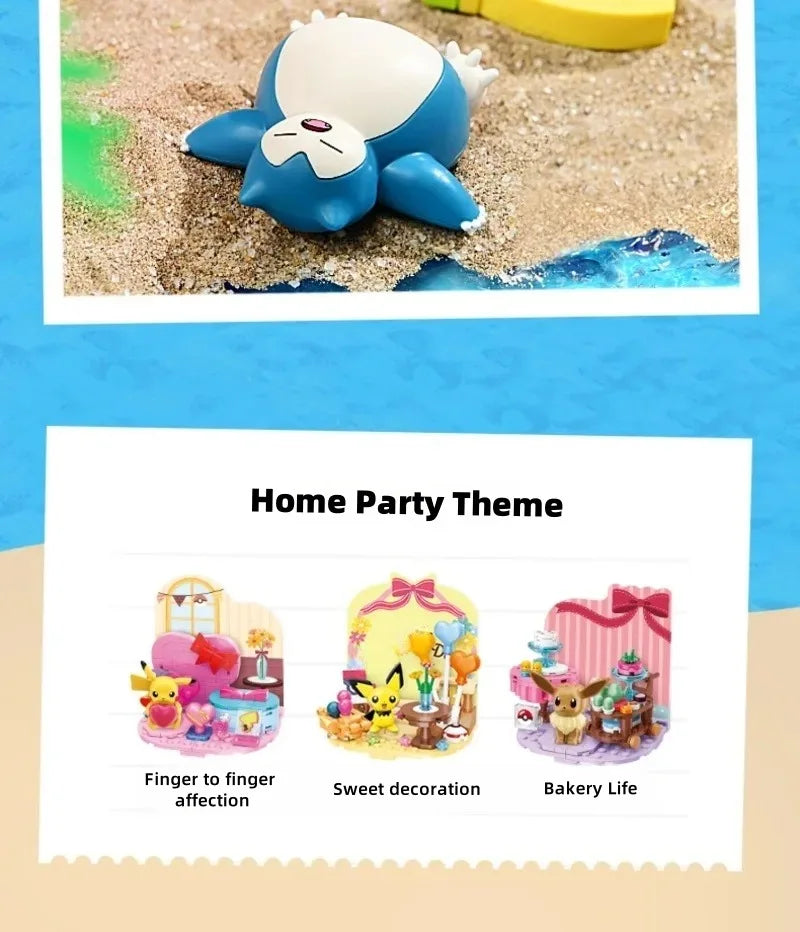 KEEPPLEY Pokémon Street Series Building Blocks Pikachu Eevee Psyduck