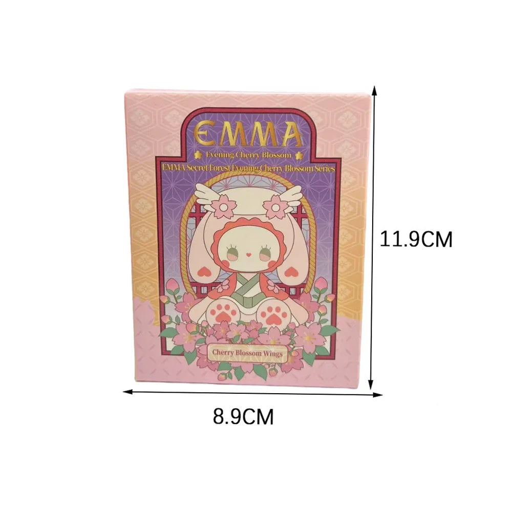 Product packaging with character illustration and dimensions on a white background