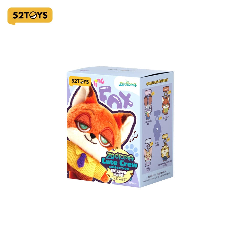 52TOYS Zootopia Cute Crew Plush Phone Strap Blind Box