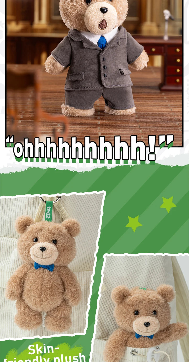 POP MART Ted2 Teddy Bear Action Plush Pendant Blind Box