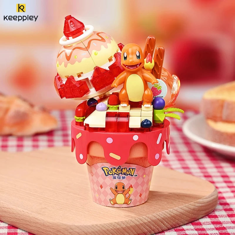 KEEPPLEY Pokémon Ice-Cream Cone Series Building Blocks Pikachu Eevee Squirtle