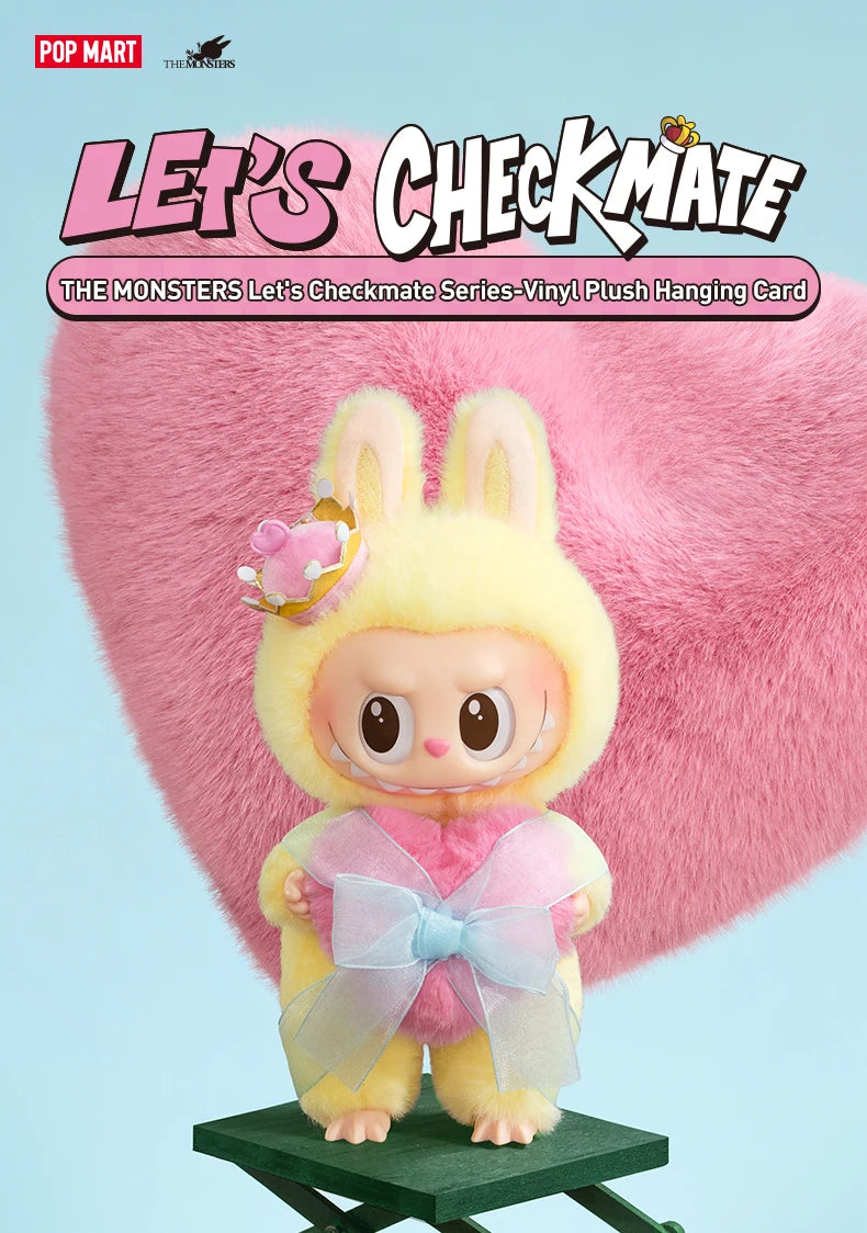 POP MART THE MONSTERS Let’s Checkmate Series Vinyl Plush Hanging Card