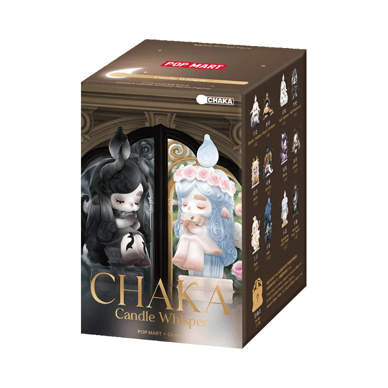 Box of Chaka Candle Whisper figurines with two depicted figures on a white background