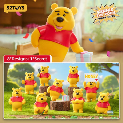 52TOYS 52TOYS Disney Funny Faces Winnie the Pooh Series Blind Box Mystery Figures blind box vinyl figure, sealed mystery pack