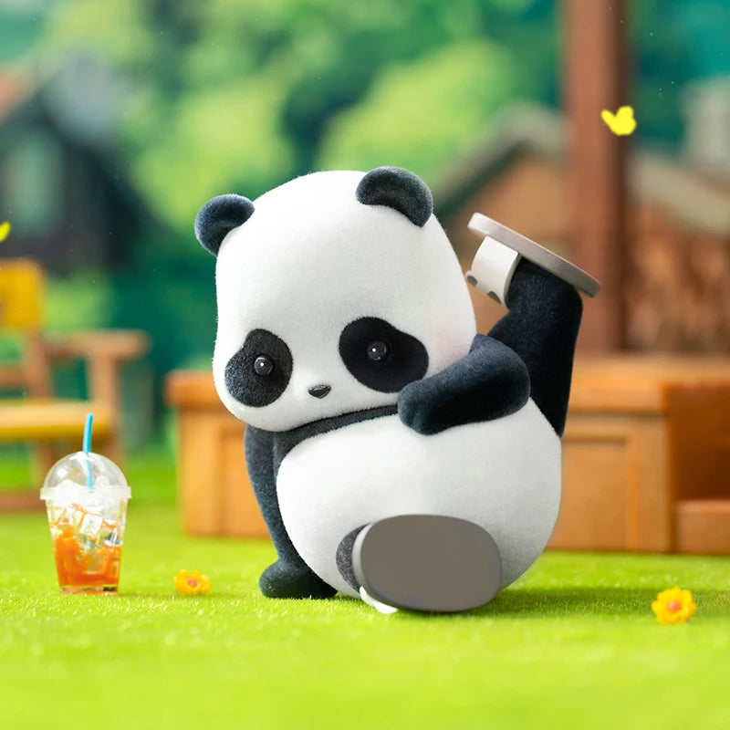 52TOYS Panda as a Cat Blind Box Mystery Flocking Collectible Figure