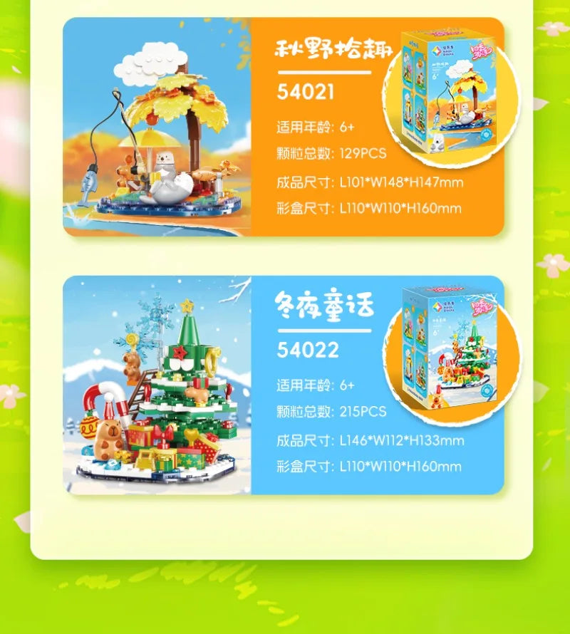 Cute Pet Paradise Four Seasons Story Series Building Blocks
