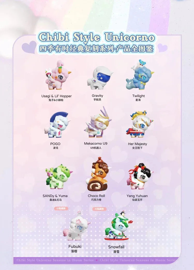 TNTSPACE Chibi Style Unicorno Series Blind Box Figures