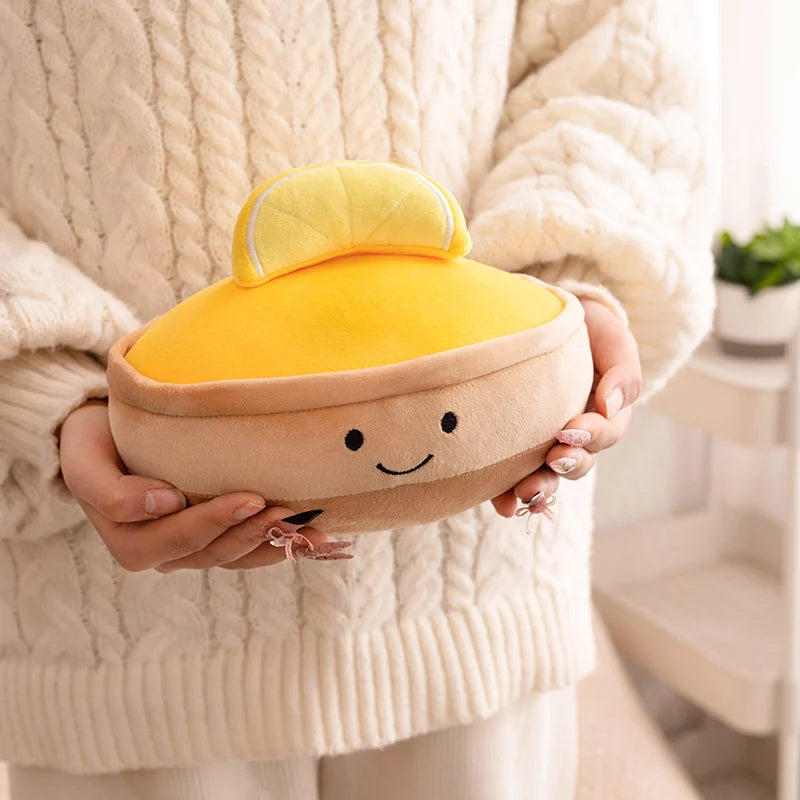 Cute Simulation Cake Plush Toy – Strawberry & Lemon Mousse Plushies