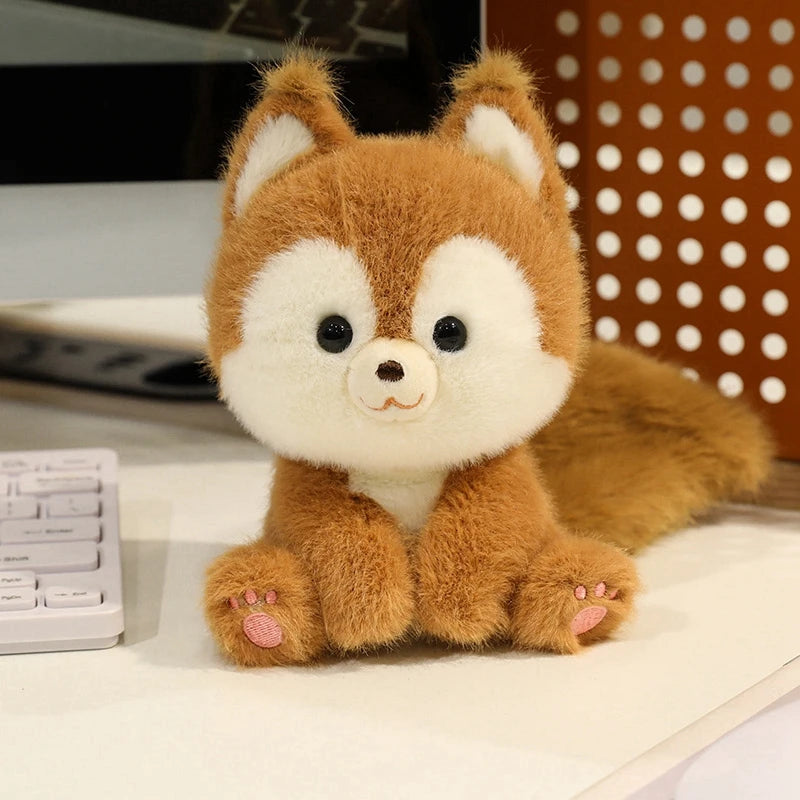 Cute Sitting Animals Plush – Red Panda, Fox, Sloth, Cat, Capybara & Pig