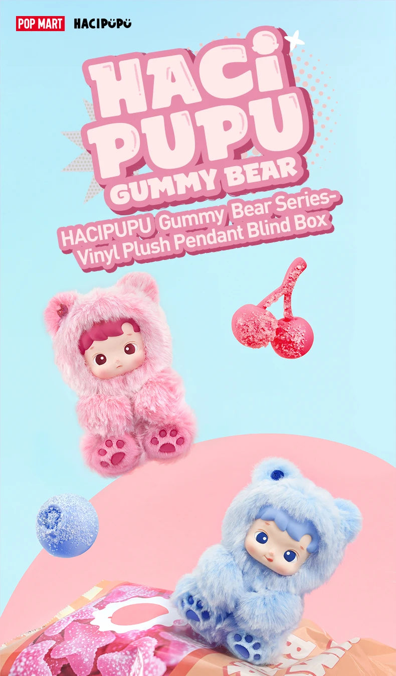 POP MART HACIPUPU Gummy Bear Series Blind Box Plush Pendant