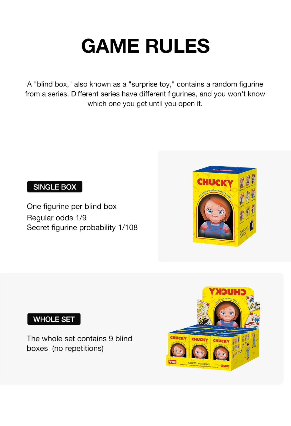 POP MART Chucky Franchise Blind Box Figures (Pre-Order)