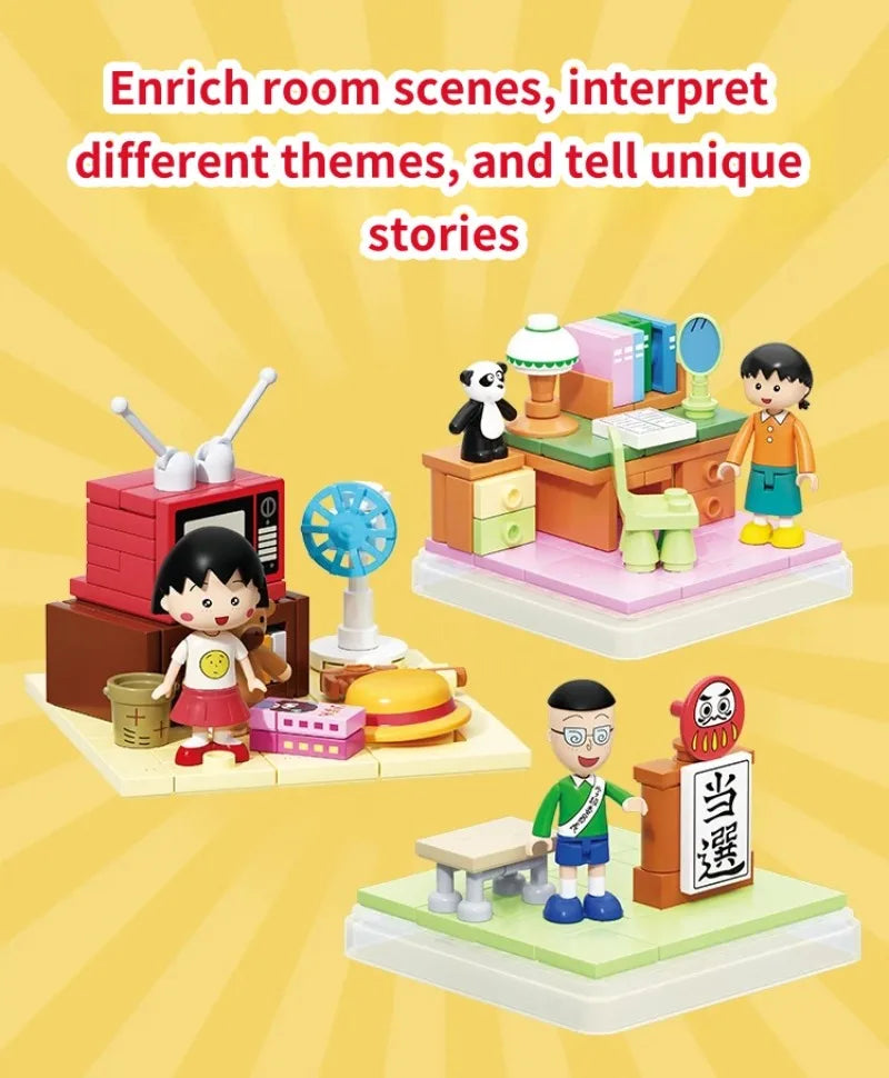 WEKKI Chibi Maruko Chan Building Blocks Micro Bricks