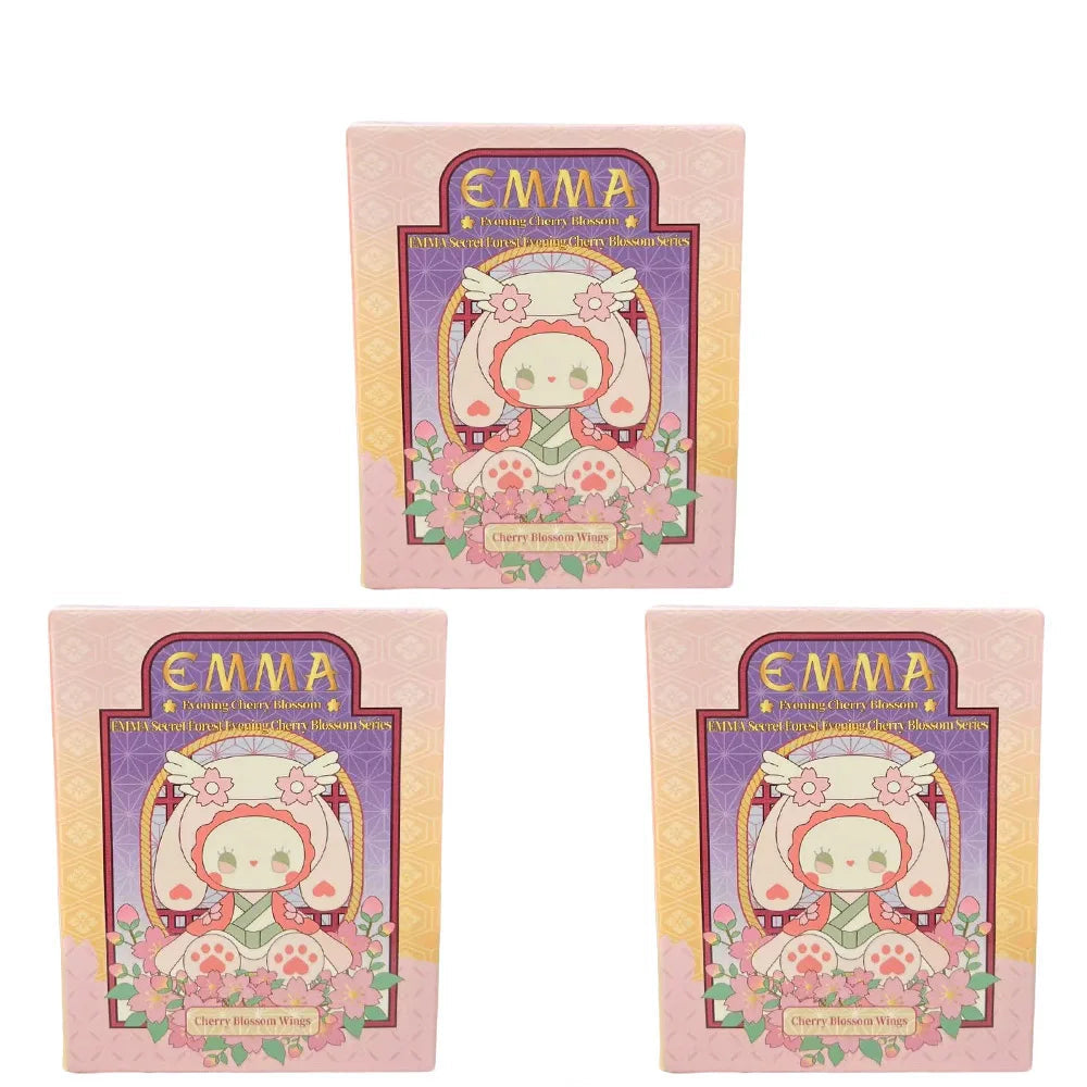 Three packages of 'Emma' with a cartoon character on a white background