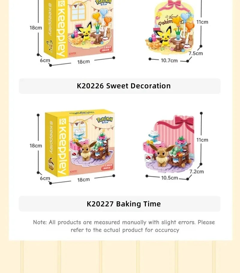 KEEPPLEY Pokémon Street Series Building Blocks Pikachu Eevee Psyduck