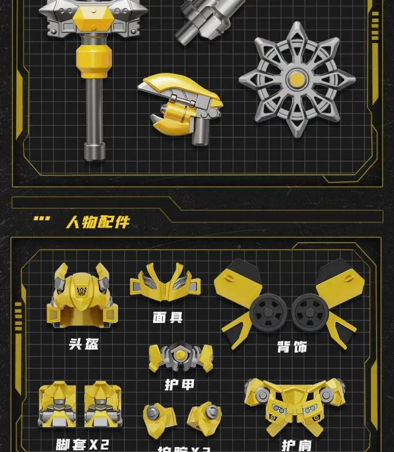 BLOKEES Transformers Optimus Prime, Megatron & Bumblebee Building Blocks