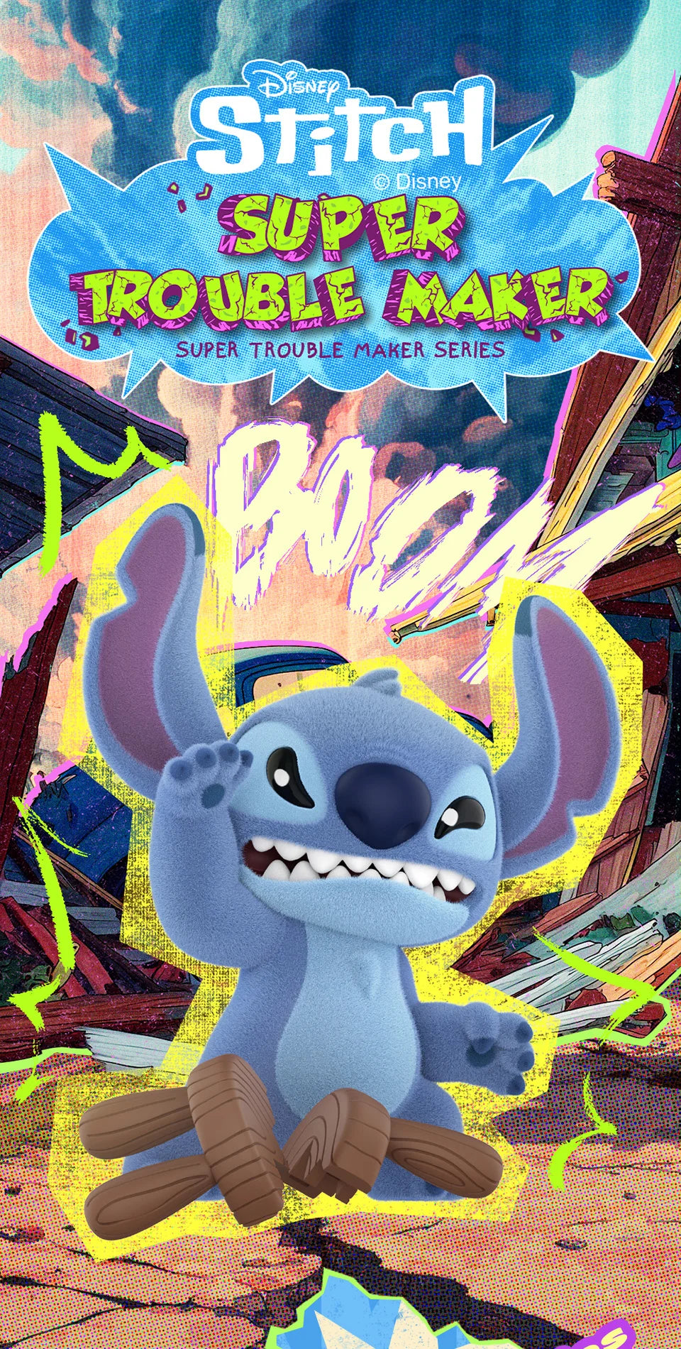 52TOYS Disney Stitch Super Trouble Maker Blind Box Figures