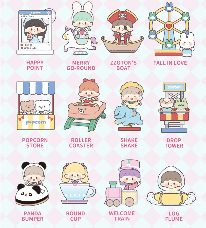 F.UN zZoton Treasure Land Series Blind Box zhuodawang Kawaii Action Figures Mystery Christmas Gift Kid Toy