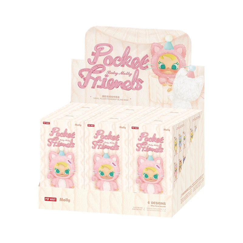 POP MART Baby Molly Pocket Friends Series – Vinyl Plush Pendant Blind Box