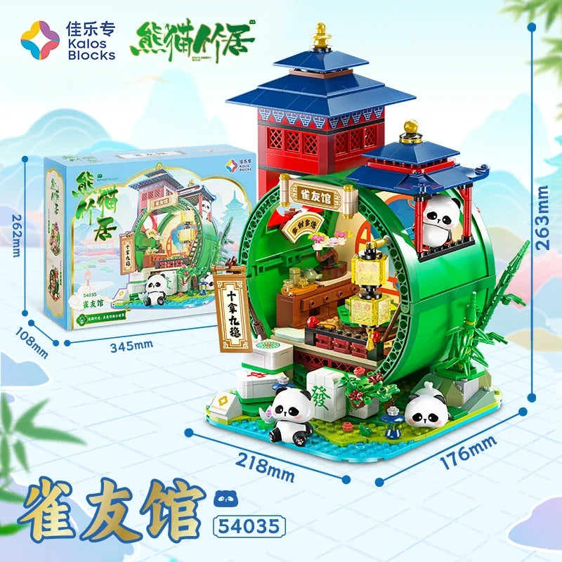 Panda Bamboo House Building Blocks Micro Block Set