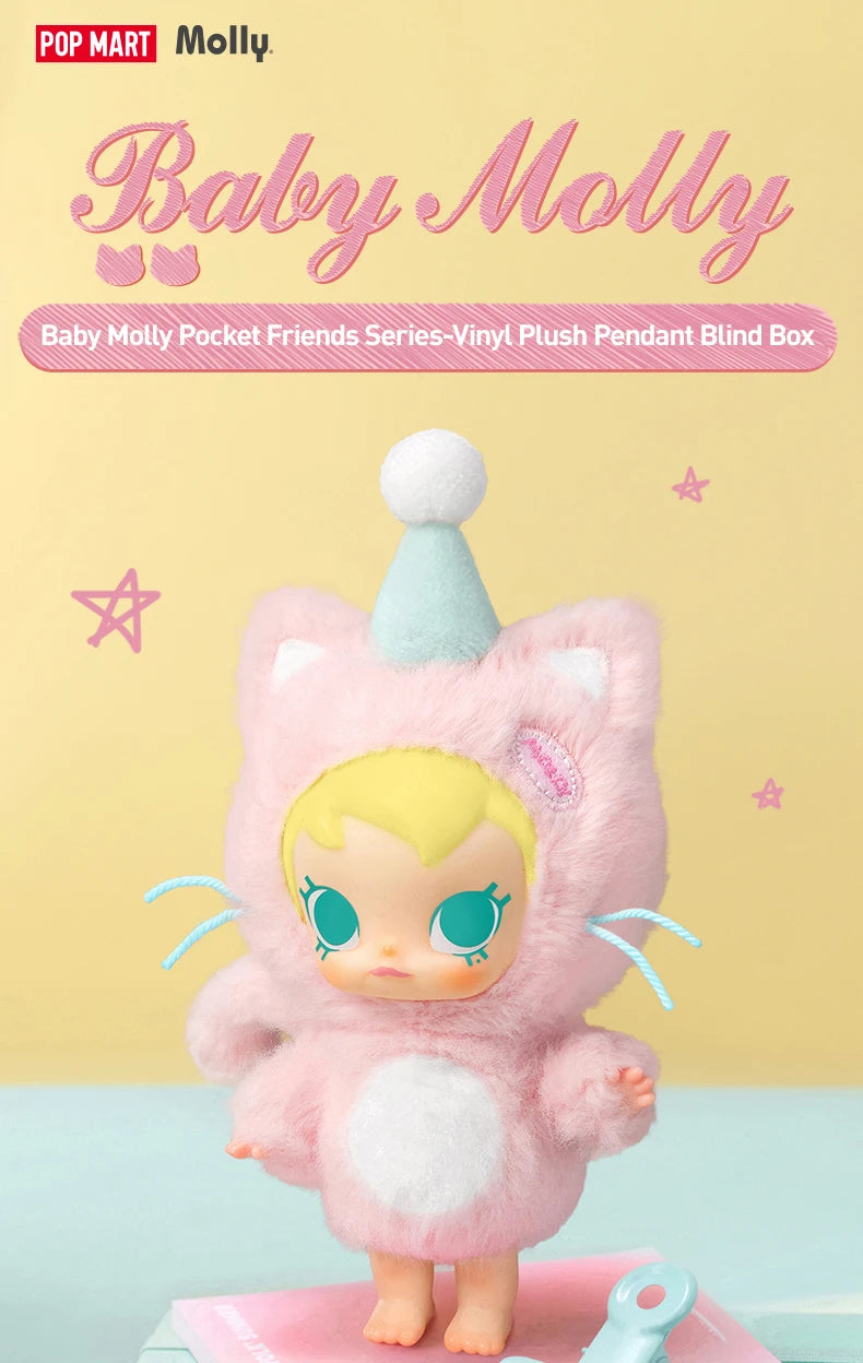 POP MART Baby Molly Pocket Friends Vinyl Plush Pendant Blind Box