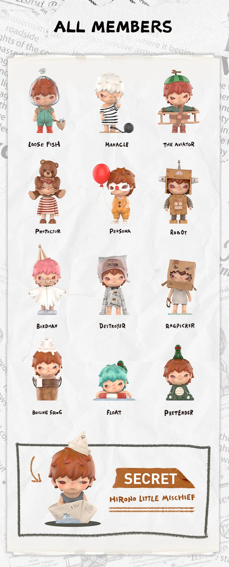 POP MART Hirono Little Mischief Series Blind Box Figures
