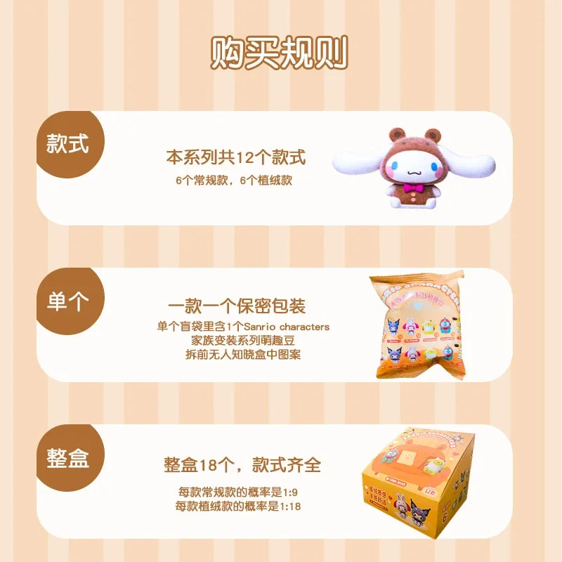 Product packaging with cartoon character and text on a striped background
