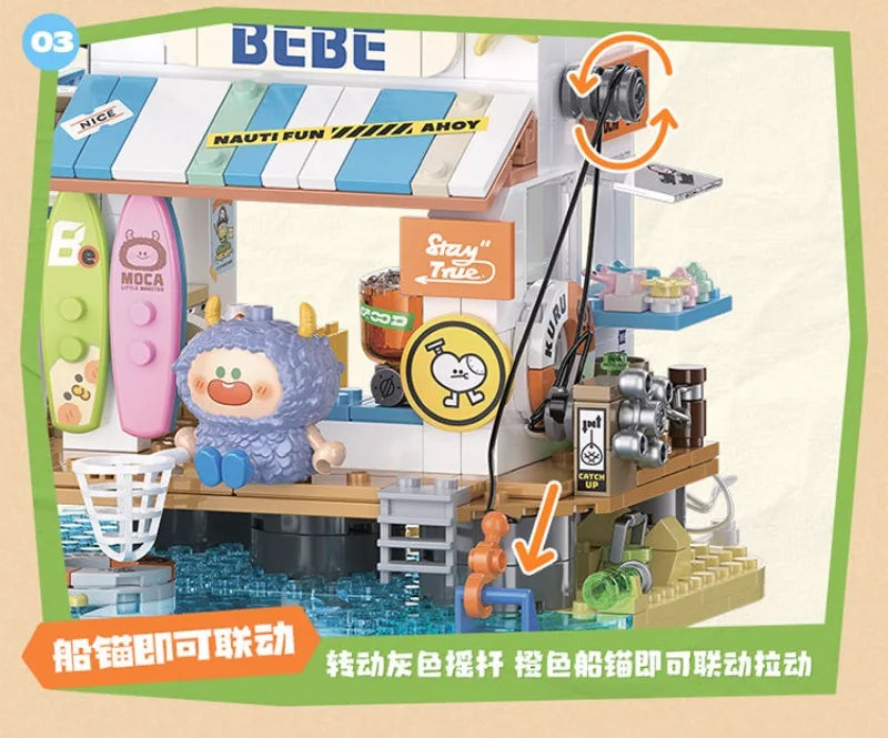 TOPTOY Building Block Parrot BEBE Vacation Series Building Block Small Particle Boy Girl Assembled Toy Model Ornament Gift