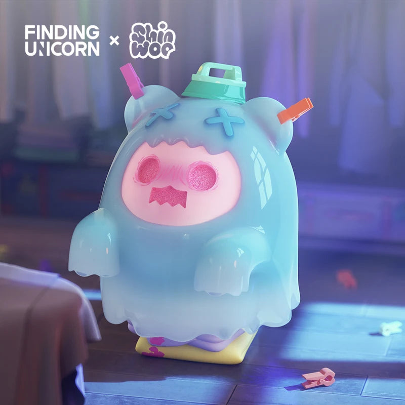 Finding Unicorn ShinWoo Ghost Bear House Series Blind Box – Kawaii Mystery Figures