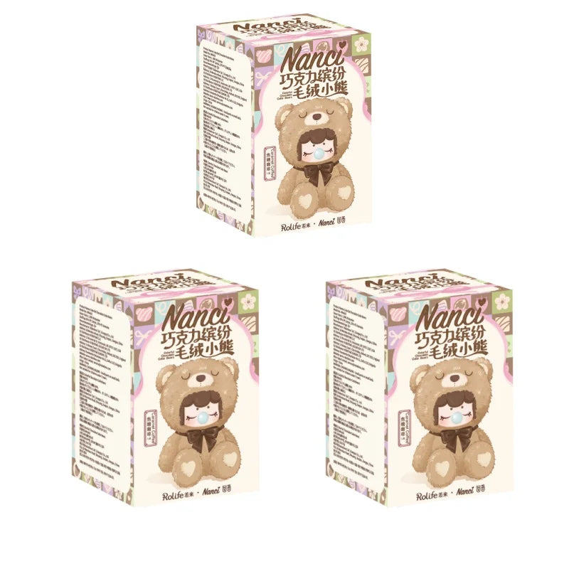 Rolife Nanci Chocolate Colorful Plush Bear Series Blind Box Figure